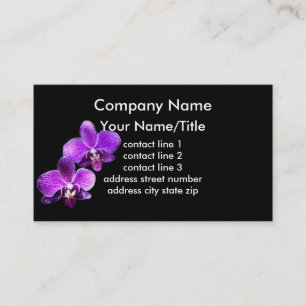 modèle de carte de visite personnalisé orchidées