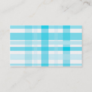 modèle de carte de visite plaid bleu et blanc pers