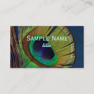 modèle de carte de visite plumes paon art photo