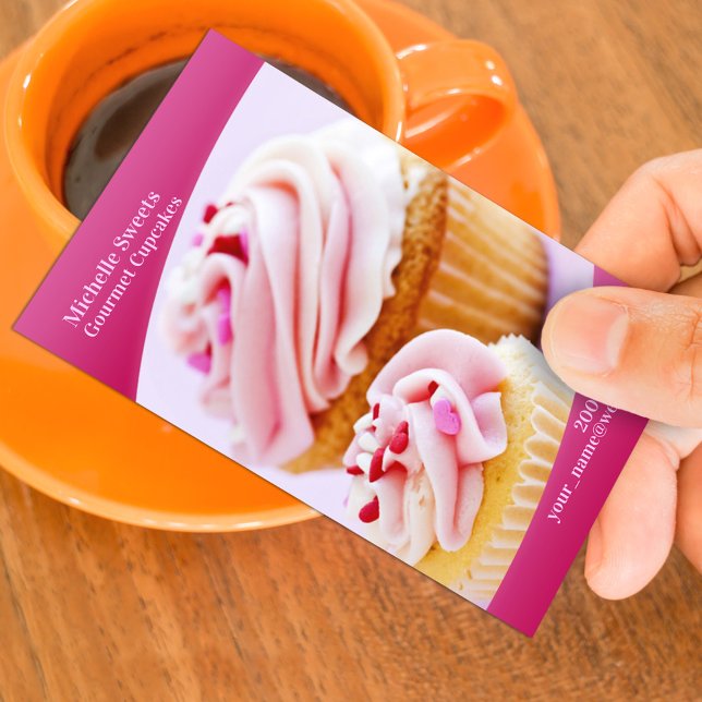 Modèle de carte de visite pour cupcake de boulange (Créateur téléchargé)