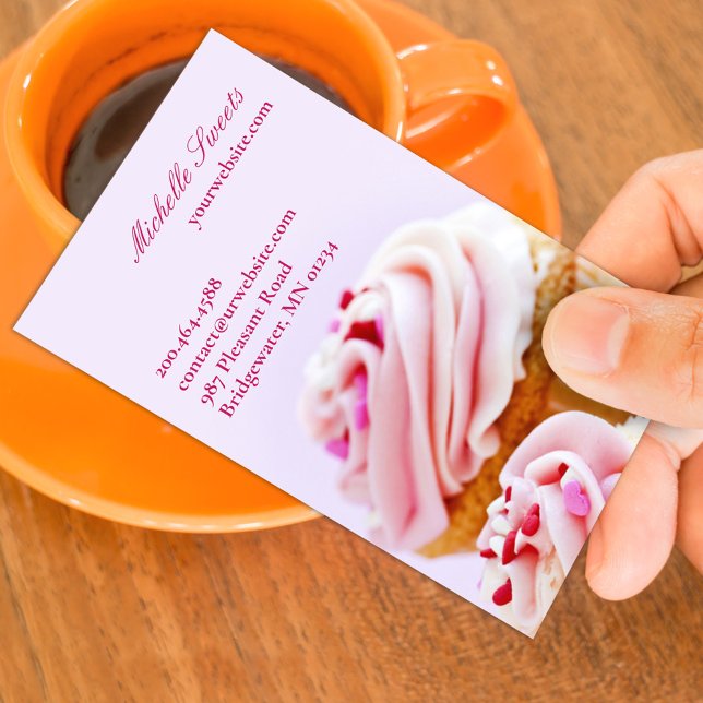 Modèle de carte de visite pour Cupcakes de boulang (Créateur téléchargé)