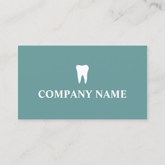 Modèle de carte de visite pour dentiste avec logo  (Dos)