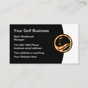 Modèle de carte de visite pour le thème du golf