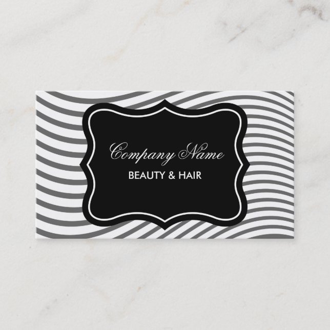 Modèle de carte de visite pour salon de beauté et  (Devant)