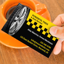 Modèle de carte de visite pour service de pneus