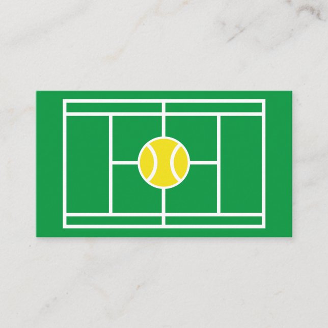 Modèle de carte de visite Pro Tennis Instructeur (Devant)