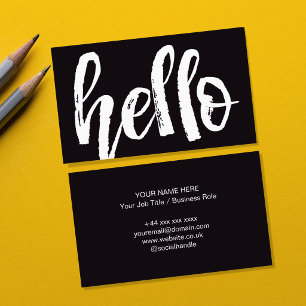 Modèle de carte de visite professionnelle Hello pe