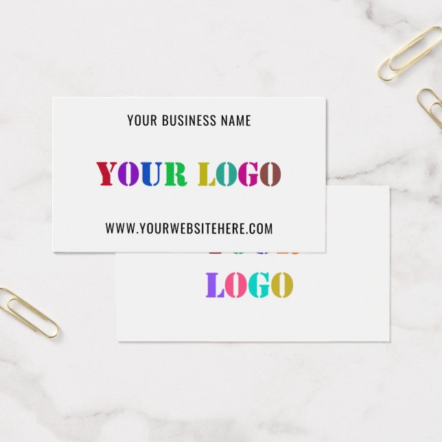 Modèle de carte de visite promotionnelle Logo pers (Bureau)