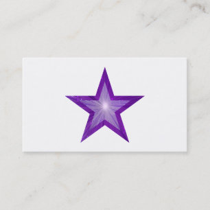 Modèle de carte de visite Purple Star blanc