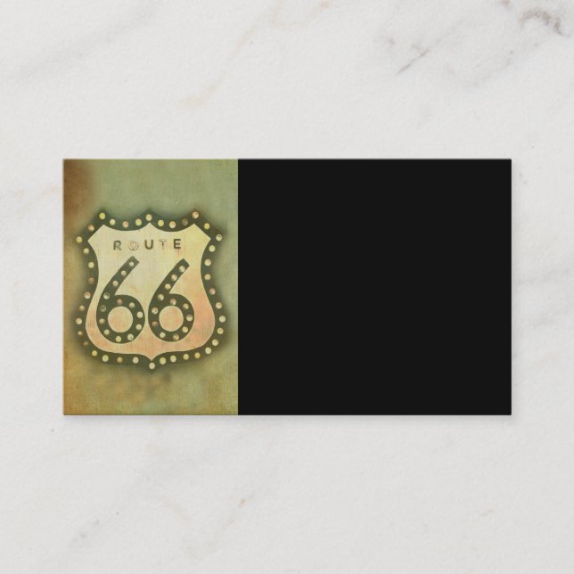 modèle de carte de visite route 66 photo art (Devant)