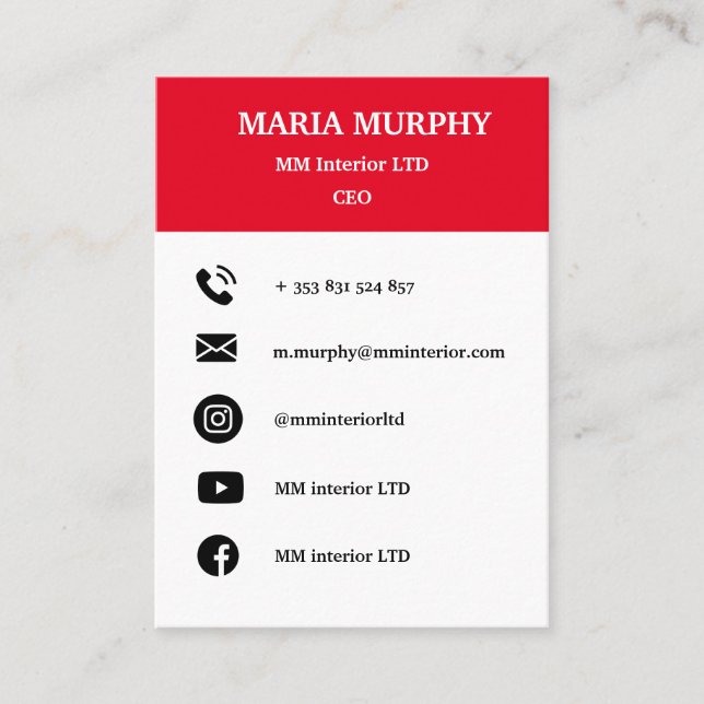 Modèle de carte de visite simple et professionnell (Devant)