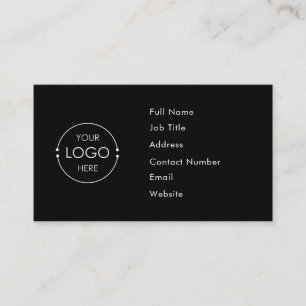 Modèle de carte de visite simple Logo personnalisé