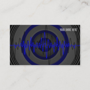 Modèle de carte de visite Sound Blue Dark