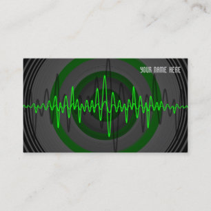 Modèle de carte de visite Sound Green Dark