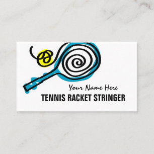 Modèle de carte de visite Tennis Racket Stringer