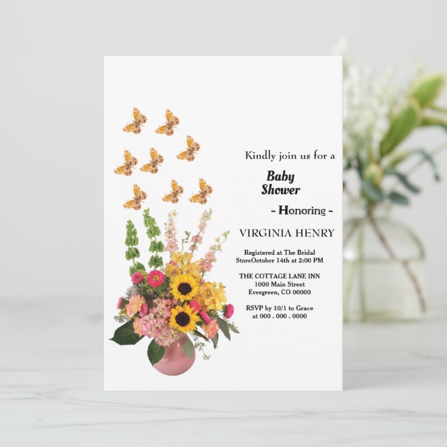 Modèle de carte d'invitation personnalisée pour Ba (Debout devant)