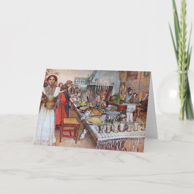 Modèle de carte faite sur commande de réveillon de (Devant)