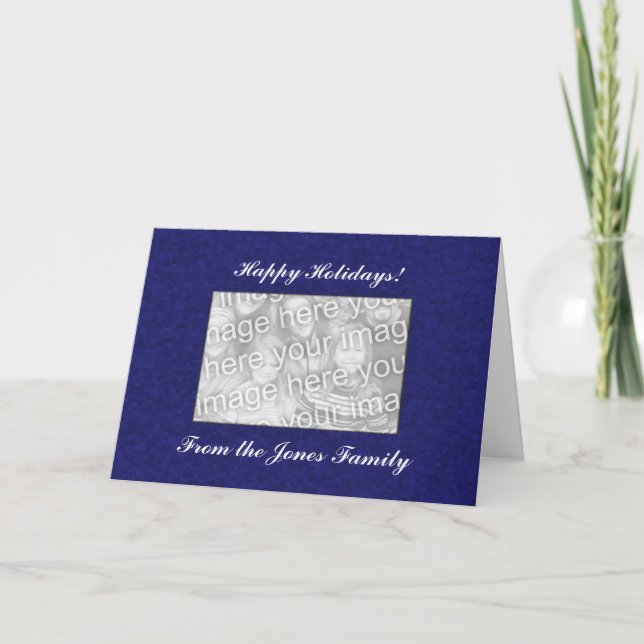 Modèle de carte - mosaïque bleue (Devant)