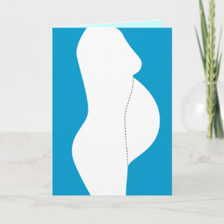 Modèle de carte pliable "Grossesse Ventre 2 Garçon