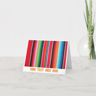 Modèle de carte Poncho Serape mexicain - Texte per
