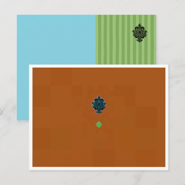 Modèle de carte postale en cuivre avec bordure (Devant / Derrière)