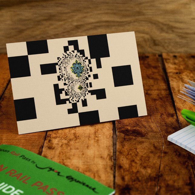 Modèle de carte postale Pixels sans frontières (Créateur téléchargé)