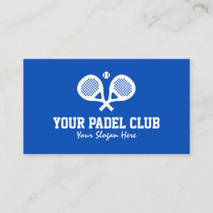 Modèle de carte professionnelle de tennis de padel