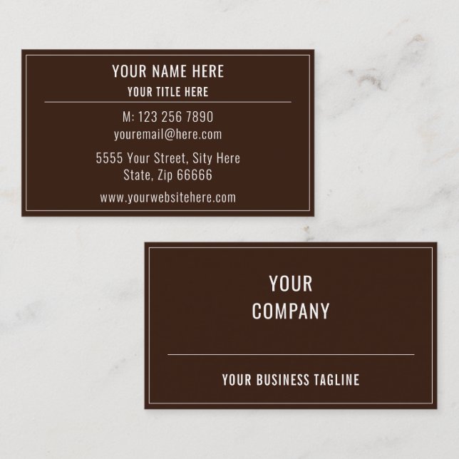 Modèle de carte professionnelle personnalisée Votr (Devant / Derrière)