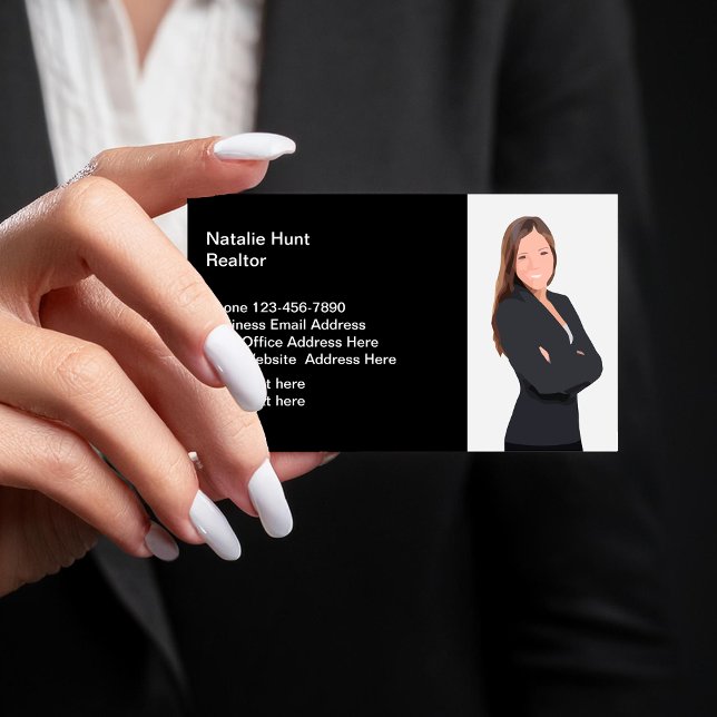 Modèle de carte professionnelle Photo Realtor (Créateur téléchargé)