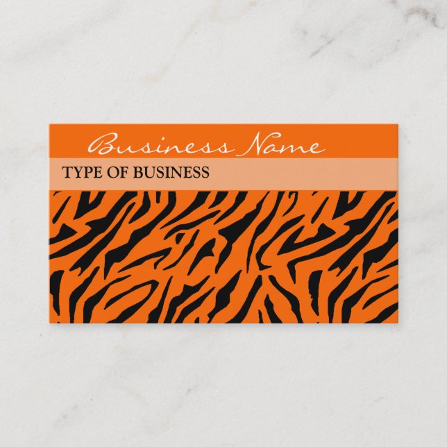 Modèle de carte professionnelle Tiger Print (Devant)