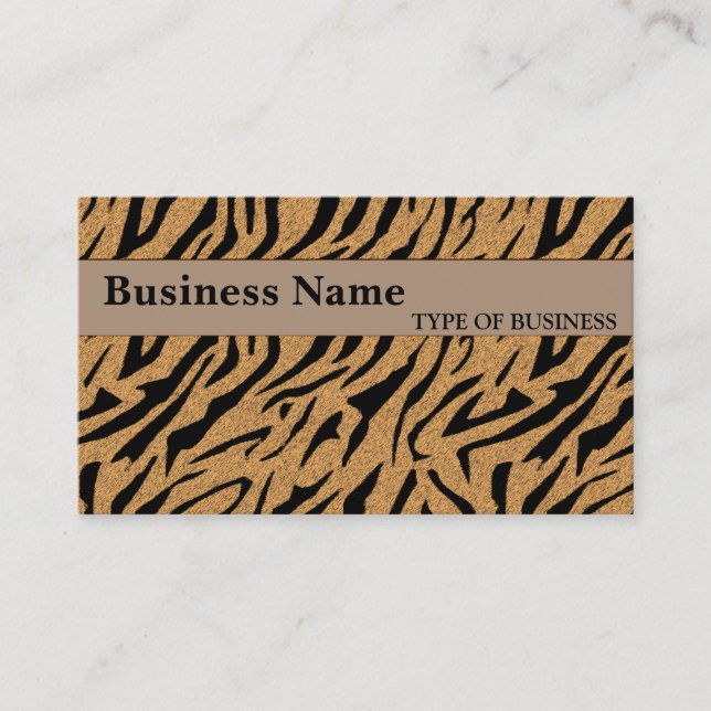 Modèle de carte professionnelle Tiger Print (Devant)