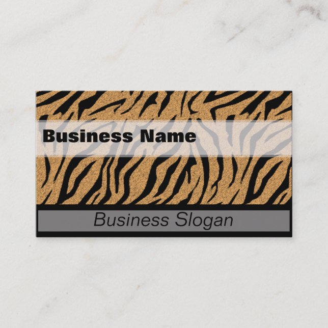 Modèle de carte professionnelle Tiger Print (Devant)