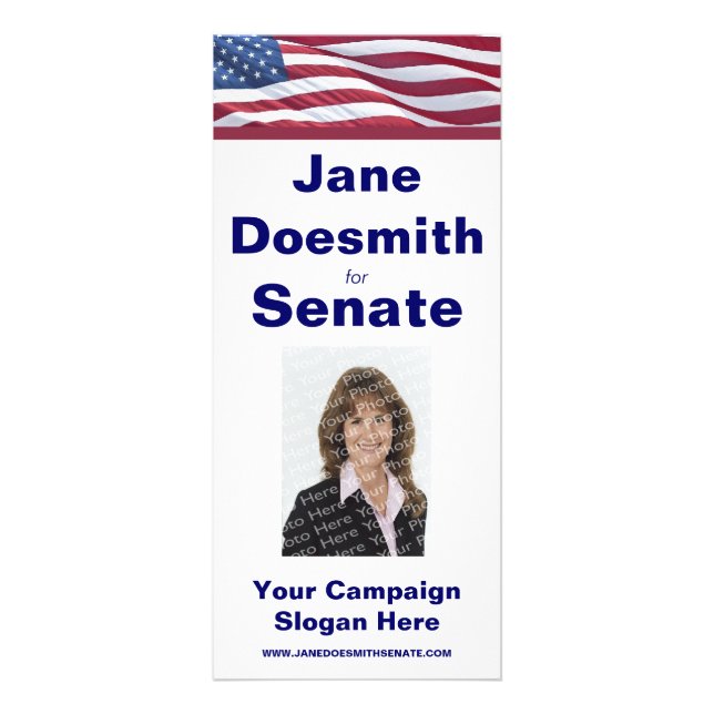 Modèle de carte rack de campagne électorale (Devant)