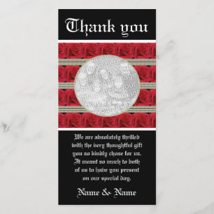 Modèle de cartes photos de roses rouges -