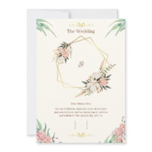 Modèle de carton d'invitation de mariage élégant e