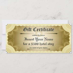 Modèle de certificat cadeau