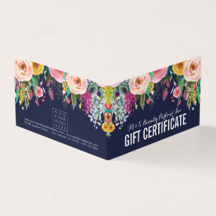 Modèle de certificat cadeau de magasin floral pein