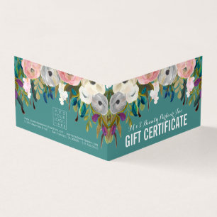 Modèle de certificat cadeau de magasin floral pein
