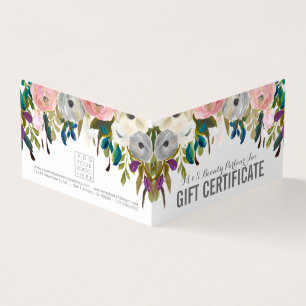 Modèle de certificat cadeau de magasin floral pein