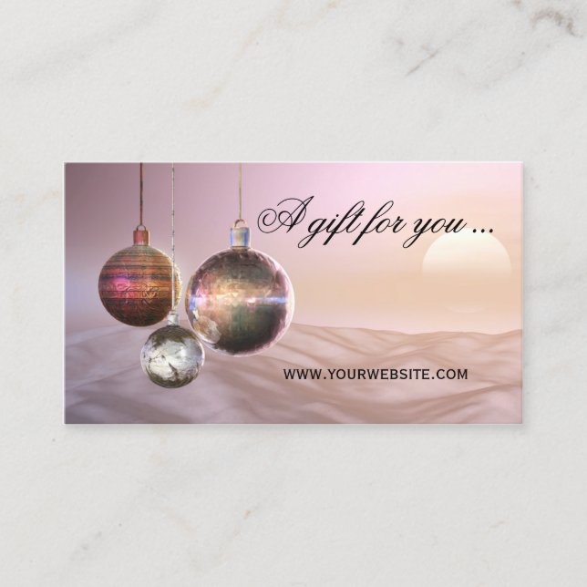 Modèle de certificat cadeau de Noël chic (Devant)
