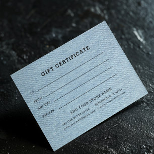 Modèle de certificat cadeau d'entreprise avec logo