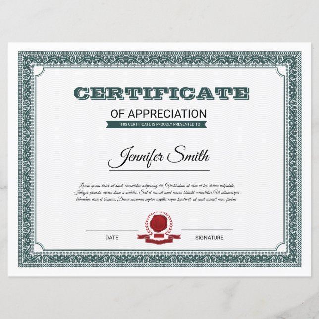 Modèle de certificat multifonction (Devant)