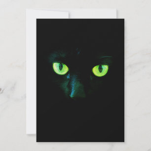 Modèle de chat noir aux yeux verts