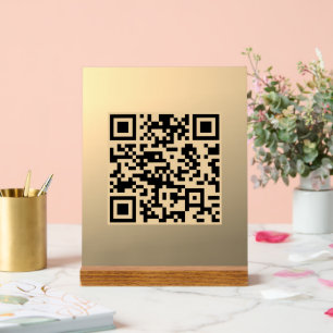 Modèle de code QR immédiatement modifiable Or Fa