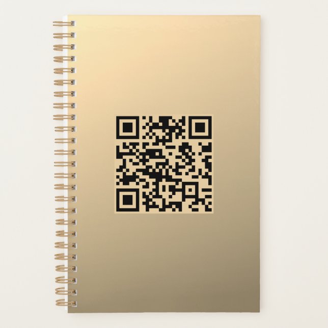 Modèle de code QR immédiatement modifiable | Or Fa (Devant)