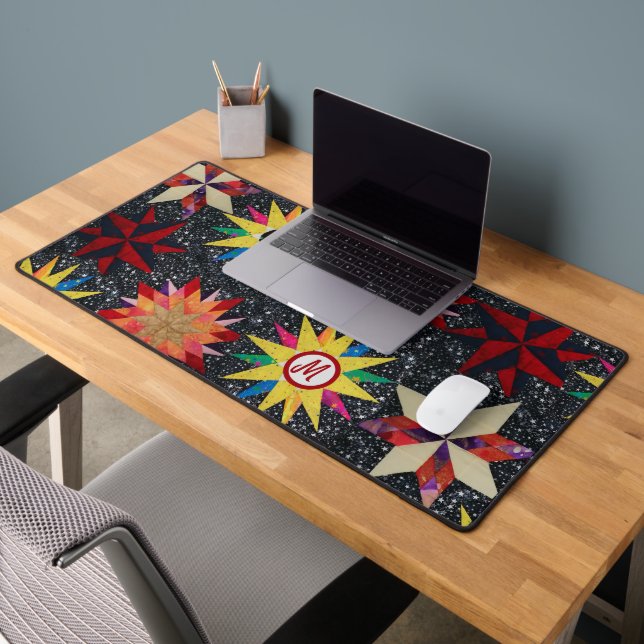 Modèle de Courte de Patchwork d'Étoile (Bureau 2)