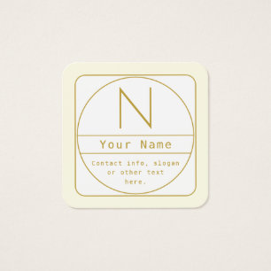 Modèle de design rétro-moderne modifiable en or et