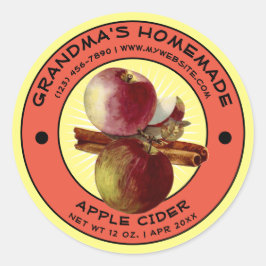 Modèle de Étiquette de cidre de pomme maison vinta