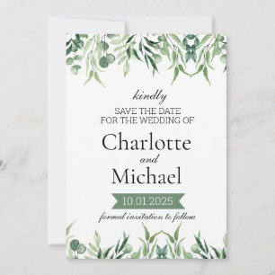 Modèle de faire-part de date de mariage Elegant Gr