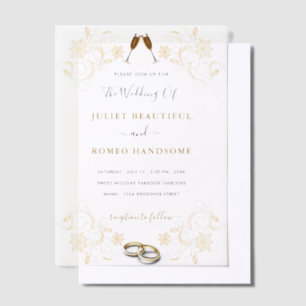 Modèle de Faire-part de mariage de Vellum Floral O